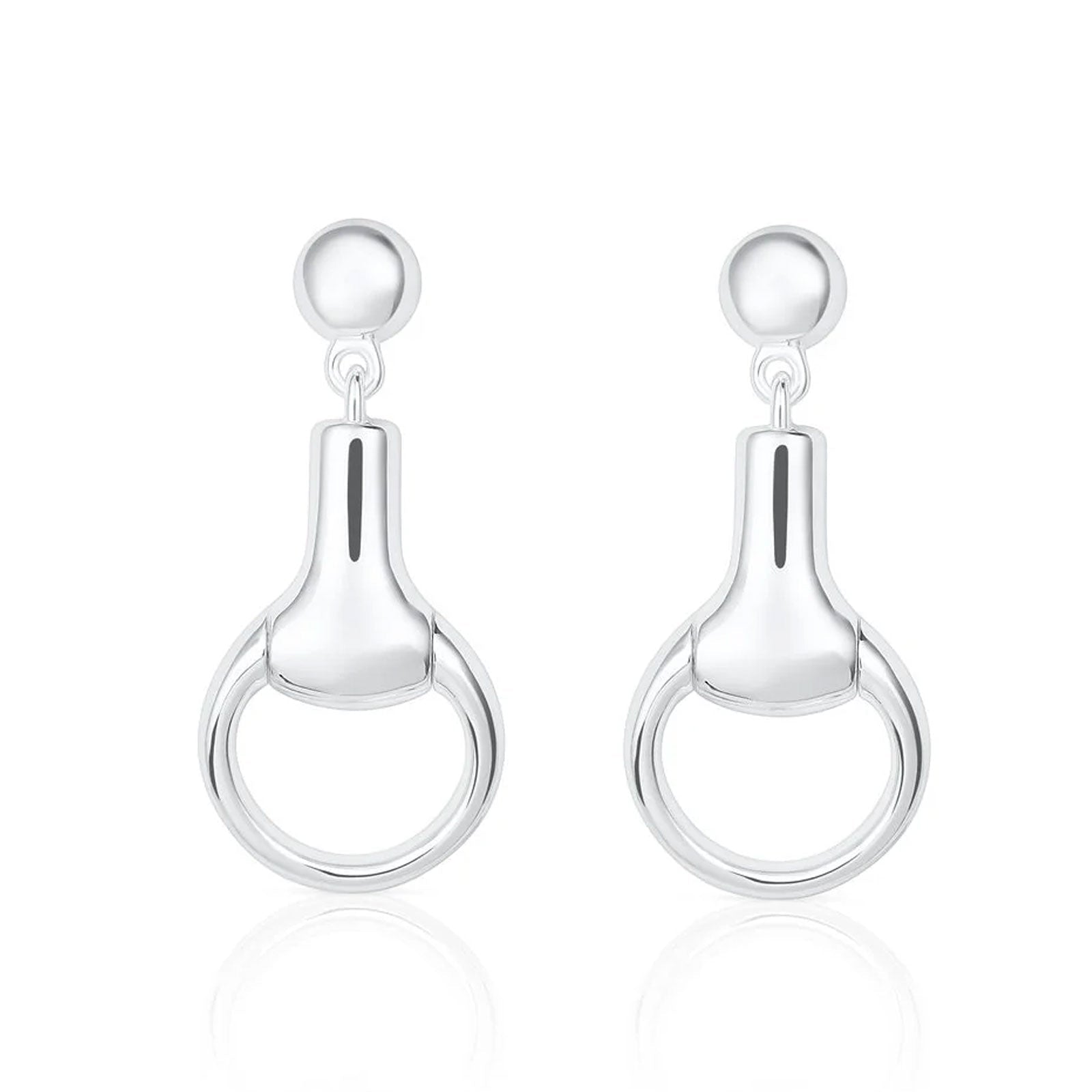 Snaffle Bit Recycled Sterling Silver Earrings - Cotswold Jewellery