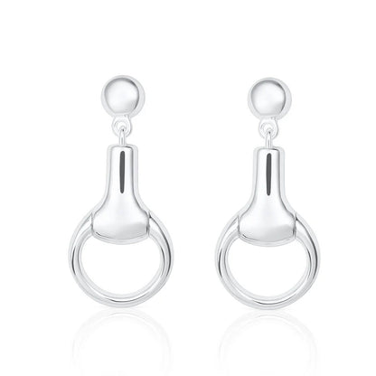Snaffle Bit Recycled Sterling Silver Earrings - Cotswold Jewellery