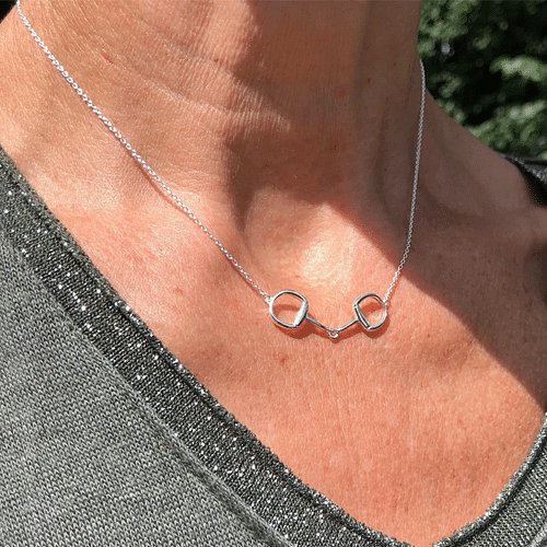 Snaffle Bit Sterling Silver Necklace - Cotswold Jewellery