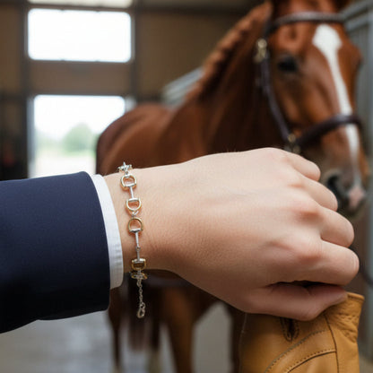 Snaffle Bit Two Tone Bracelet - Cotswold Jewellery
