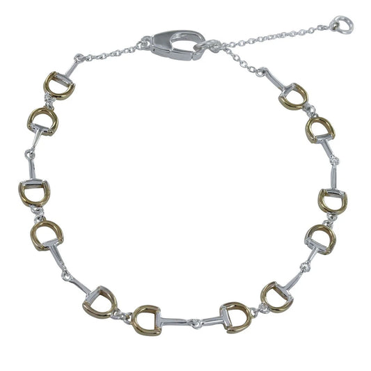 Snaffle Bit Two Tone Bracelet - Cotswold Jewellery