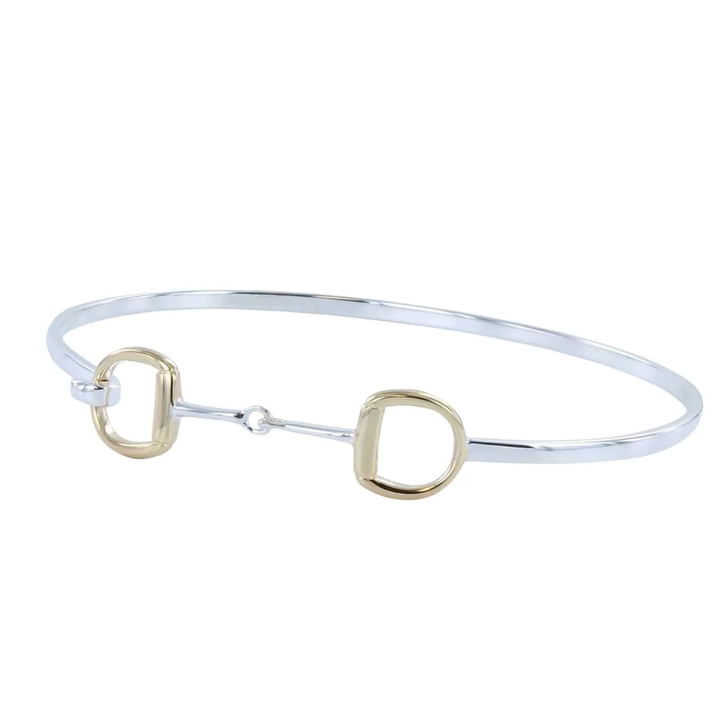 Snaffle Horse Bangle Recycled Sterling Silver - Cotswold Jewellery
