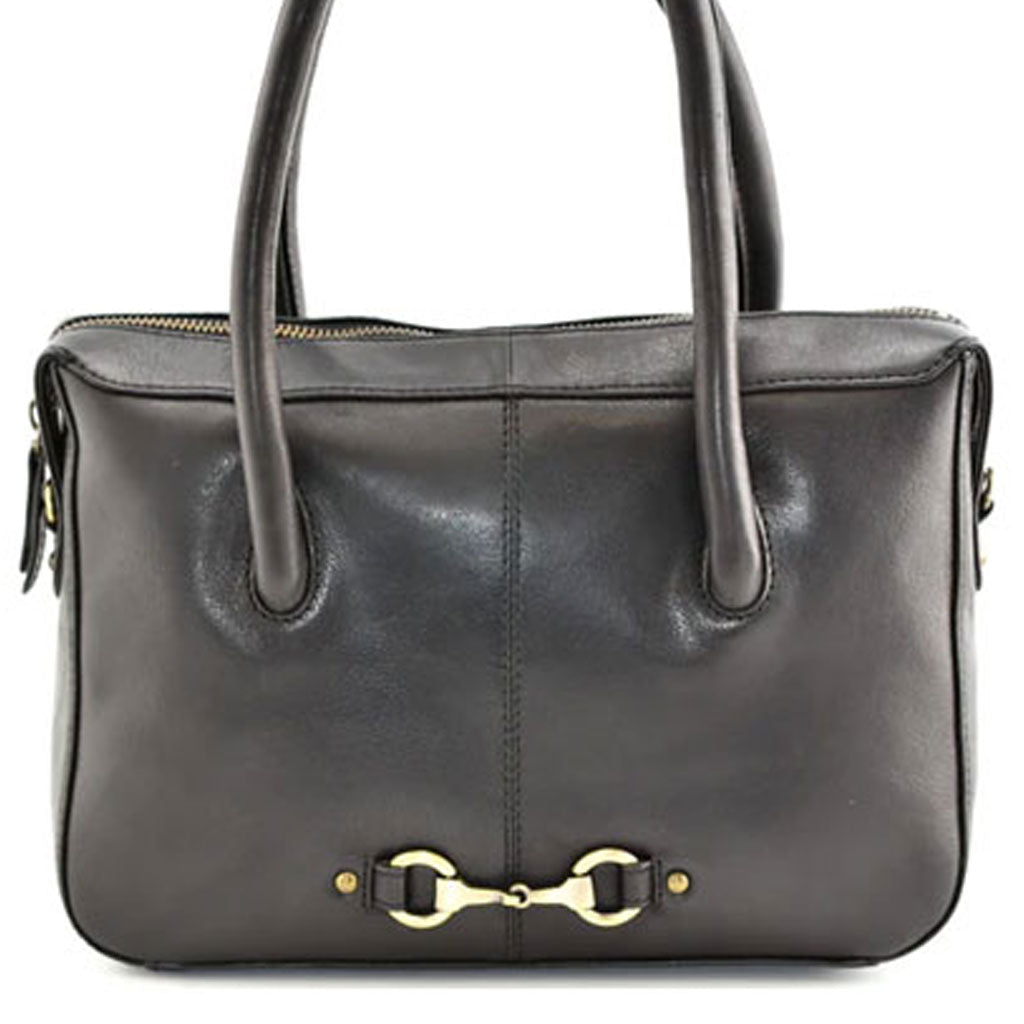 Snaffle Luxury Leather Black Handbag - Cotswold Jewellery