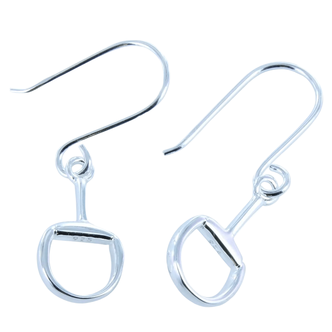 Snaffle Recycled Sterling Silver Drop Earrings - Cotswold Jewellery