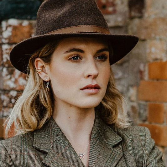 Snaffle Sterling Silver & Gold Drop Earrings - Cotswold Jewellery