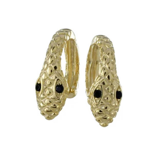 Snake Gold Earrings - Cotswold Jewellery
