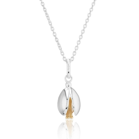 Snowdrop Recycled Sterling Silver Necklace - Cotswold Jewellery