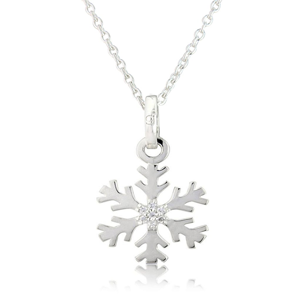 Snowflake Recycled Sterling Silver Necklace - Cotswold Jewellery