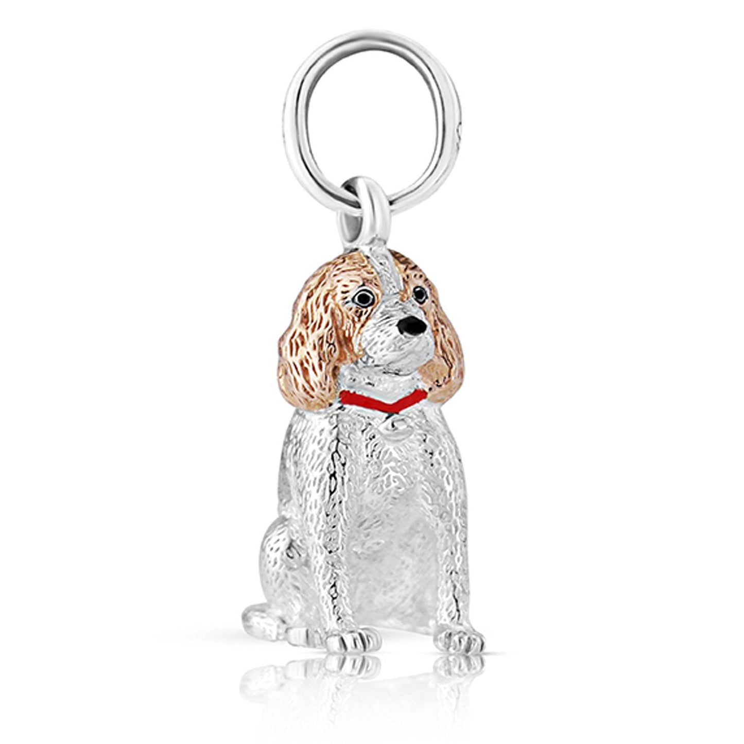 Spaniel Recycled Sterling Silver Dog Charm - Cotswold Jewellery