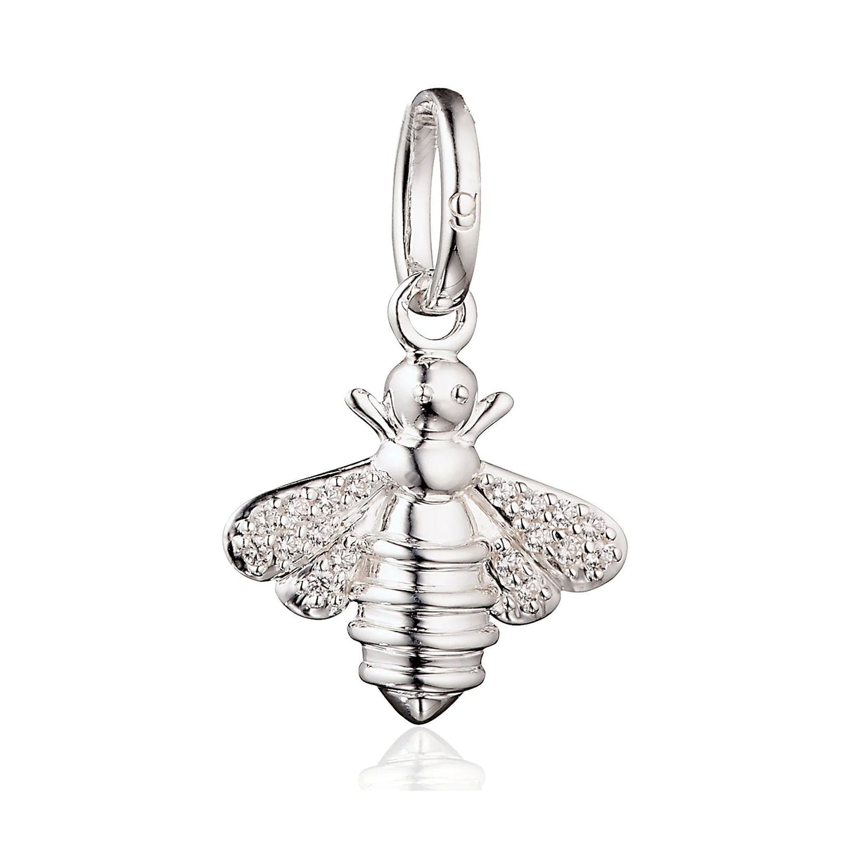 Sparkly Bee Recycled Sterling Silver charm - Cotswold Jewellery