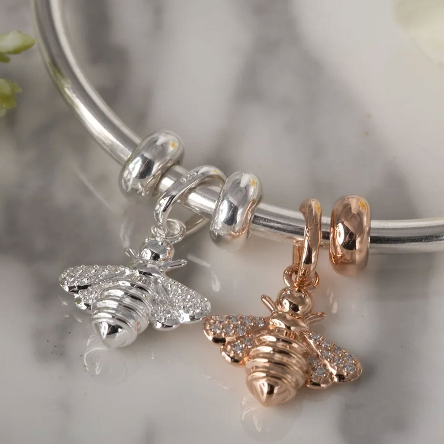 Sparkly Bee Recycled Sterling Silver Necklace - Cotswold Jewellery