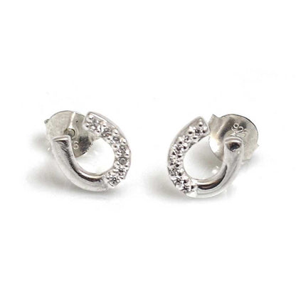 Sparkly Horseshoe Earrings - Cotswold Jewellery