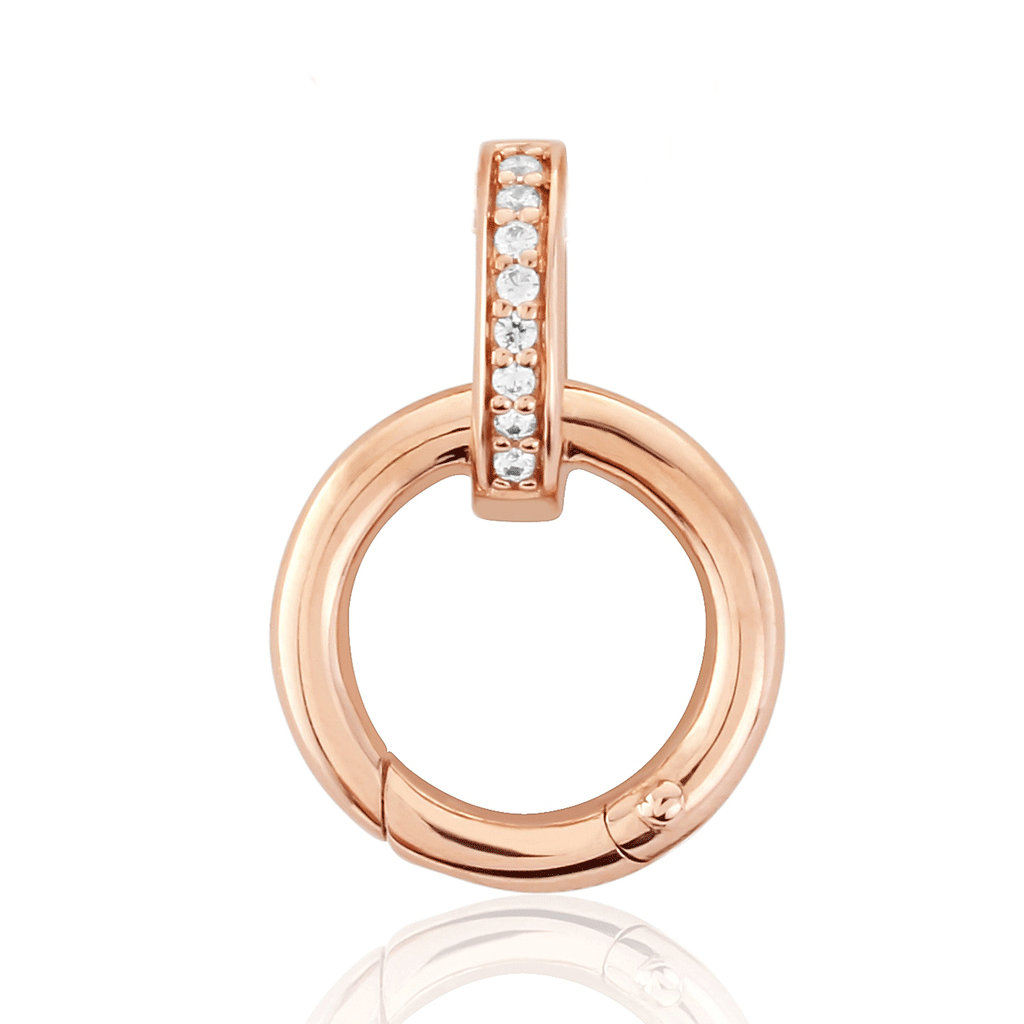 Sparkly Rose Gold Charm Carrier - Cotswold Jewellery