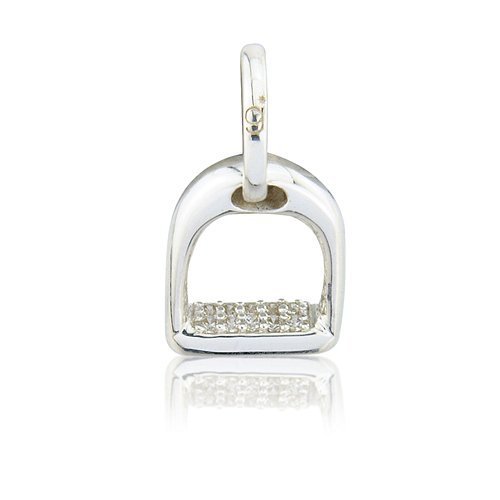 Sparkly Stirrup Recycled Sterling Silver Charm - Cotswold Jewellery
