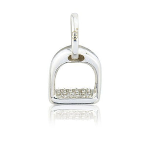 Sparkly Stirrup Recycled Sterling Silver Charm - Cotswold Jewellery
