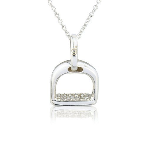 Sparkly Stirrup Recycled Sterling Silver Charm - Cotswold Jewellery