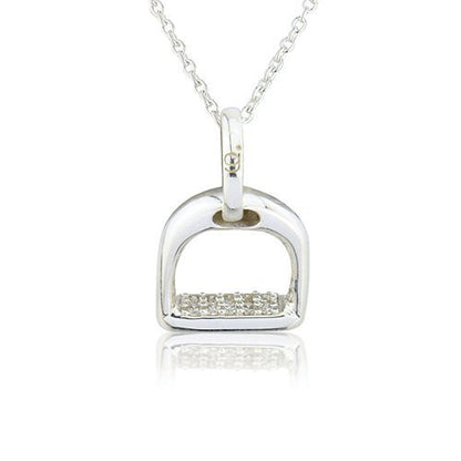Sparkly Stirrup Recycled Sterling Silver Charm - Cotswold Jewellery