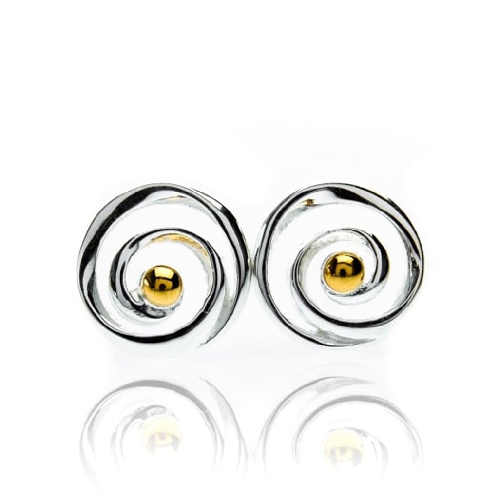 Spiral Sterling Silver Earrings - Cotswold Jewellery