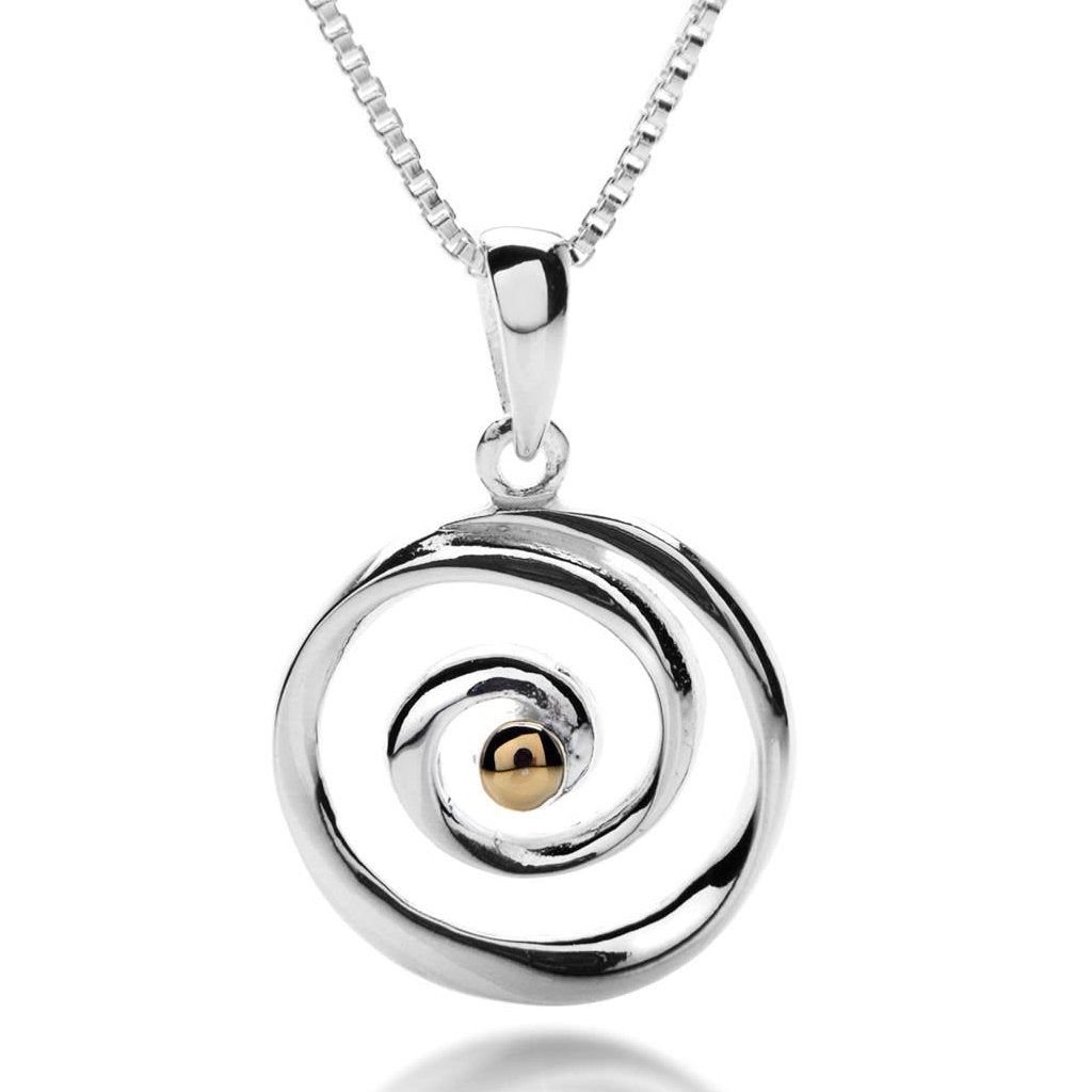 Spiral Sterling Silver Necklace - Cotswold Jewellery