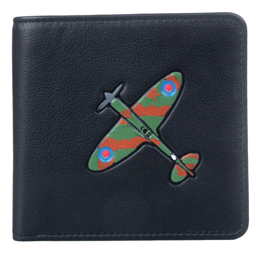 Spitfire Plane Leather Wallet RFID - Cotswold Jewellery