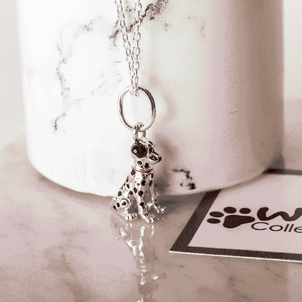 Spotty Dalmatian Dog Necklace - Cotswold Jewellery