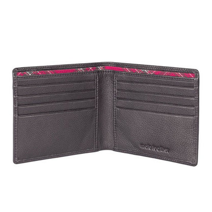 Stag Head Slim Leather Wallet with RFID Black - Cotswold Jewellery