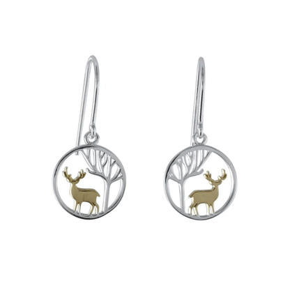 Reeves & Reeves Stag in the Woods Earrings - Cotswold Jewellery