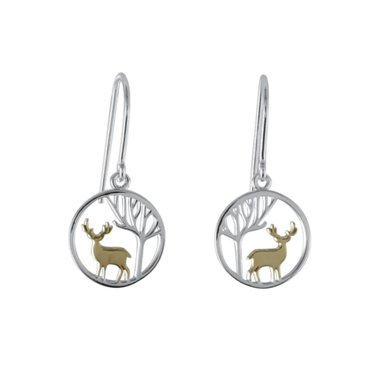Reeves & Reeves Stag in the Woods Earrings - Cotswold Jewellery
