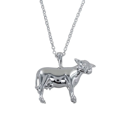 Sterling Silver Cow Necklace - Cotswold Jewellery