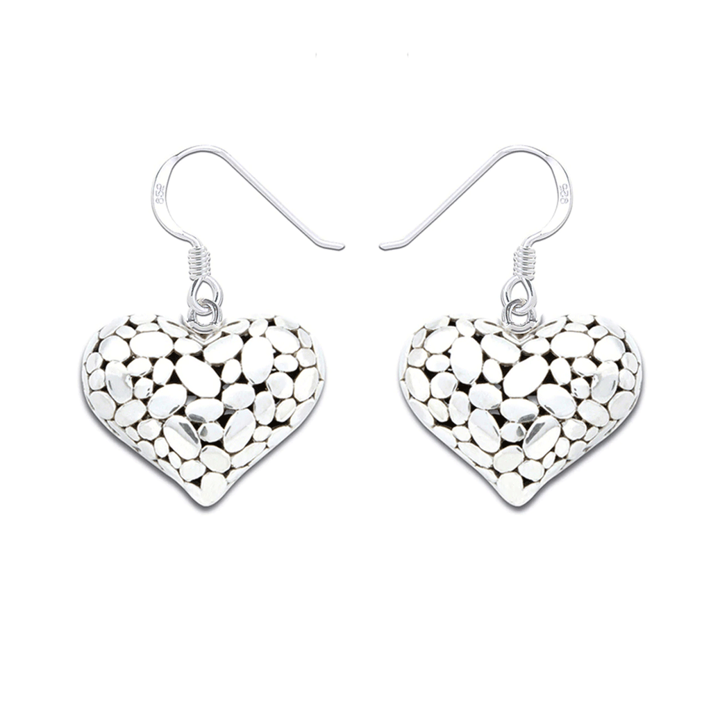 Sterling Silver Heart Earrings - Cotswold Jewellery
