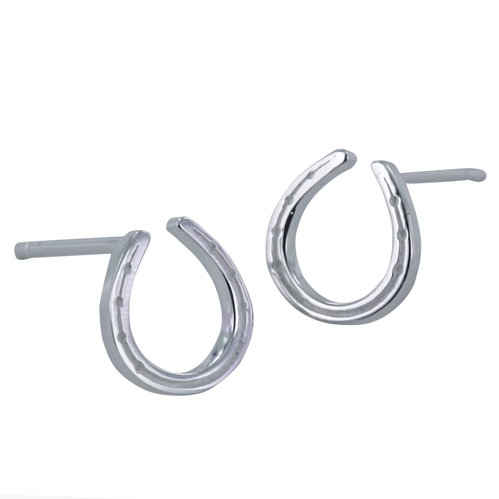 Sterling Silver Horseshoe Earrings - Cotswold Jewellery