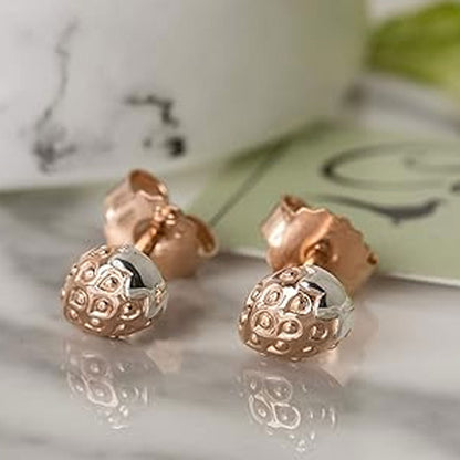 Strawberry Rose Gold Earrings - Cotswold Jewellery