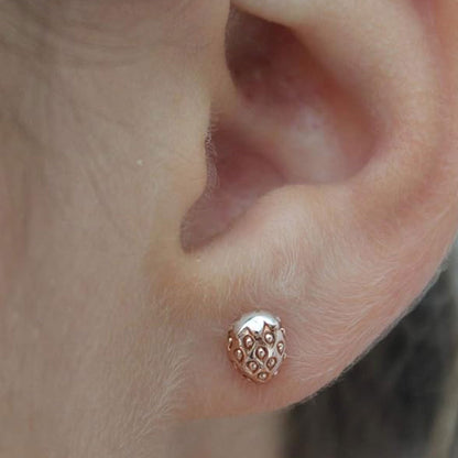 Strawberry Rose Gold Earrings - Cotswold Jewellery