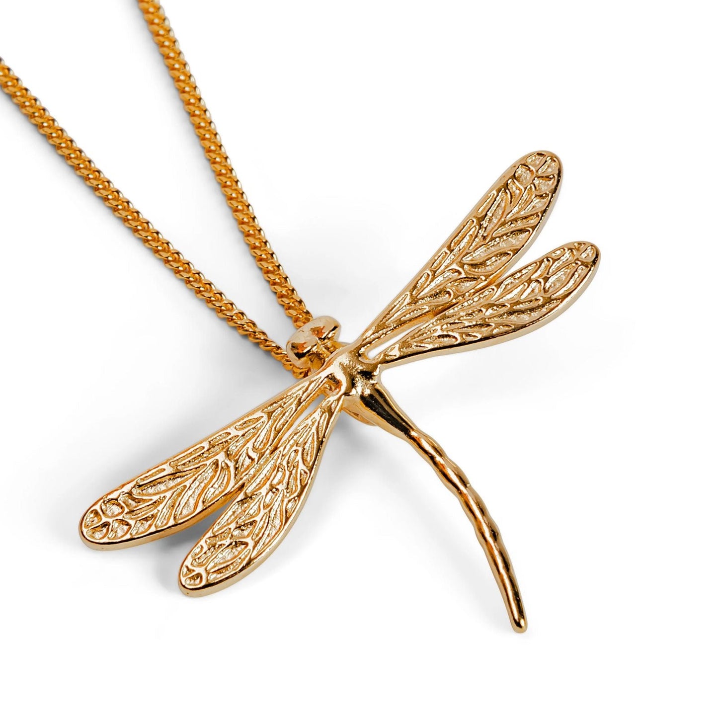 Stunning Gold Dragonfly Necklace - Cotswold Jewellery