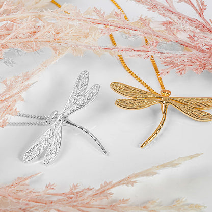 Stunning Gold Dragonfly Necklace - Cotswold Jewellery