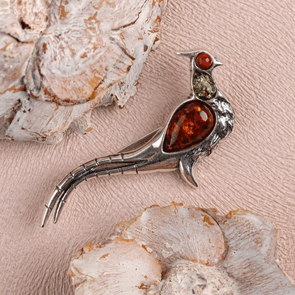 Stunning Pheasant Brooch - Cotswold Jewellery