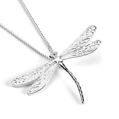 Stunning Silver Dragonfly Necklace - Cotswold Jewellery