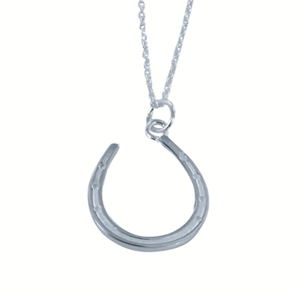 Stylish Sterling Silver Horseshoe Necklace - Cotswold Jewellery