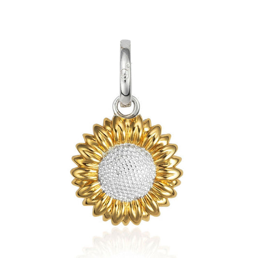 Sunflower Recycled Sterling Silver Charm - Cotswold Jewellery