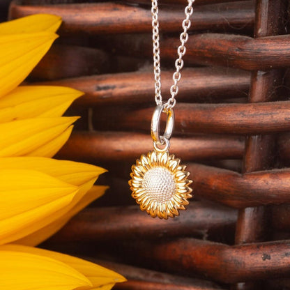 Sunflower Recycled Sterling Silver Charm - Cotswold Jewellery