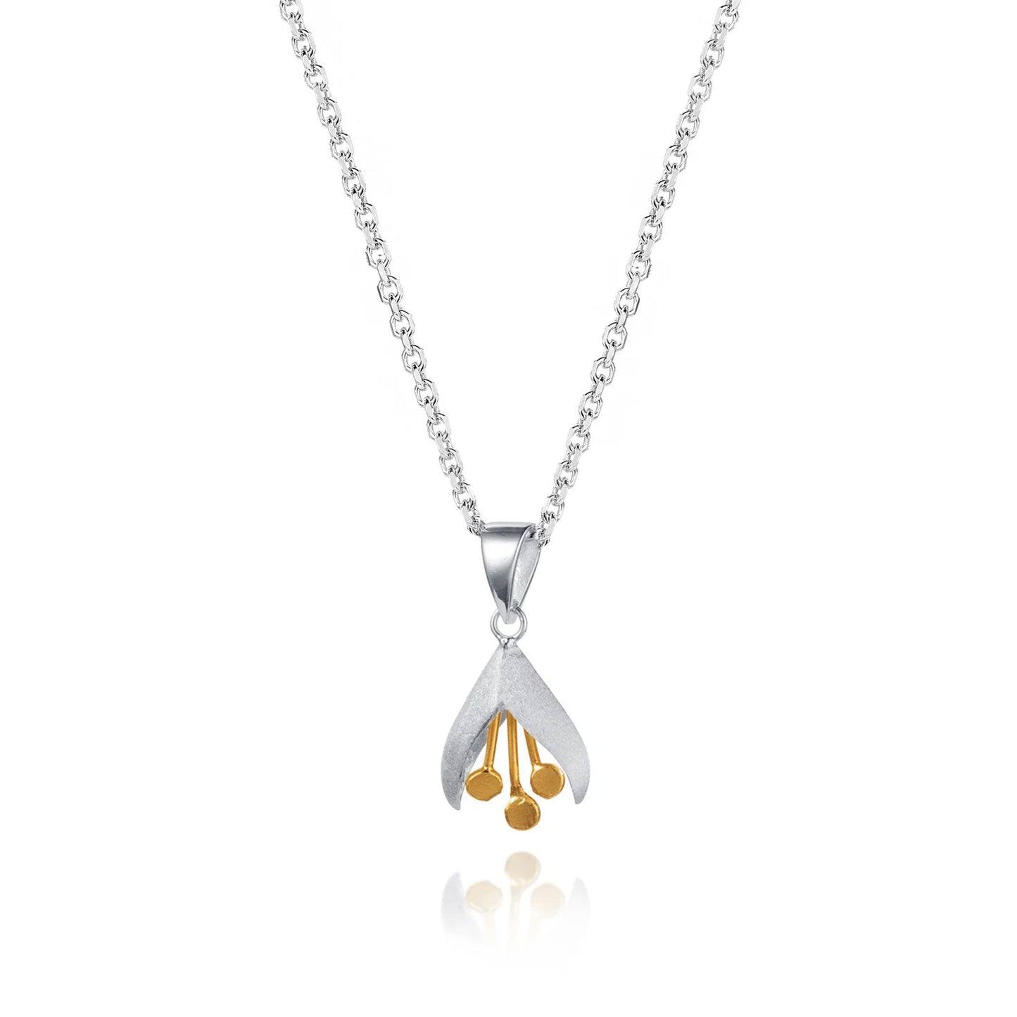 Super Snowdrop Sterling Silver Necklace - Cotswold Jewellery