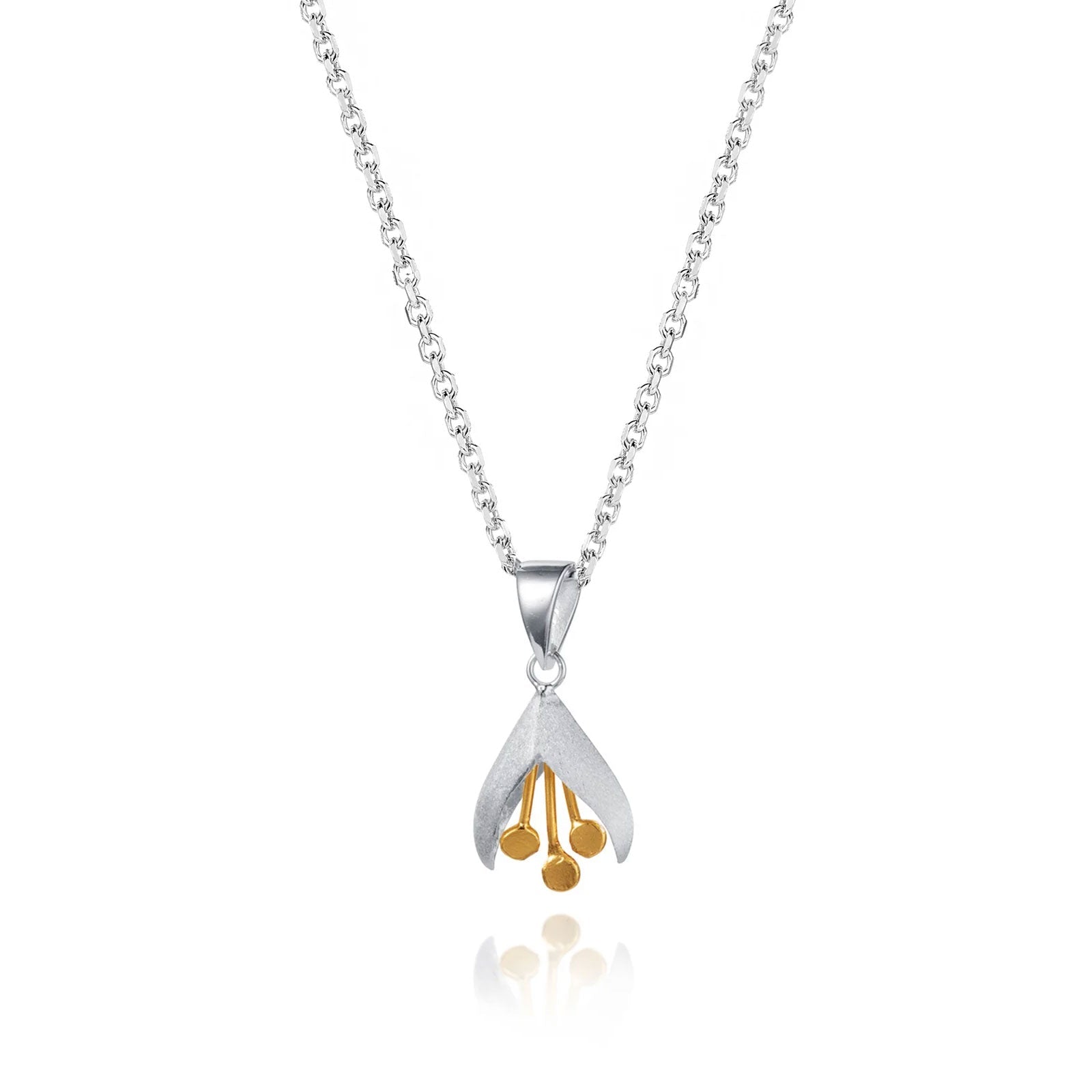 Super Snowdrop Sterling Silver Necklace - Cotswold Jewellery