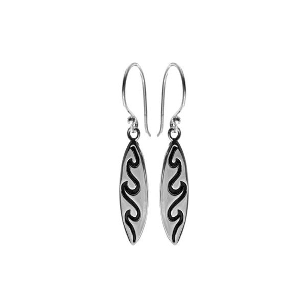 Surf Board with Wave Design Earrings - Cotswold Jewellery