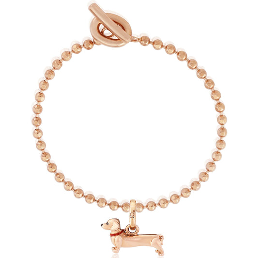 Gemma J T-Bar Beaded Dachshund Charm Bracelet