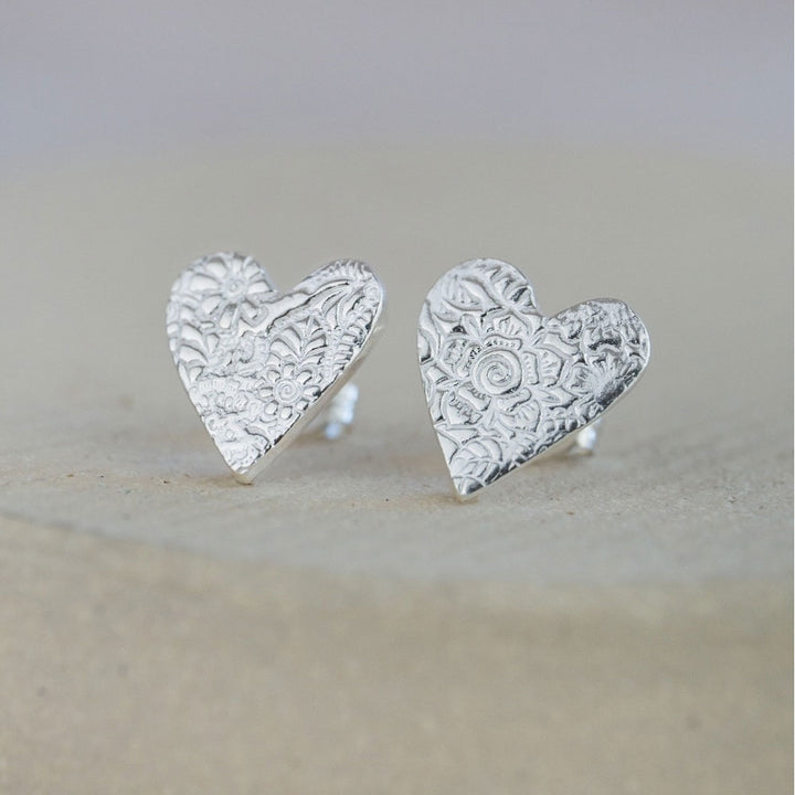 textured-handmade-heart-earrings