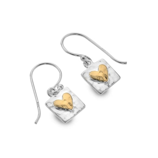 Textured Heart Necklace & Earrings - Cotswold Jewellery