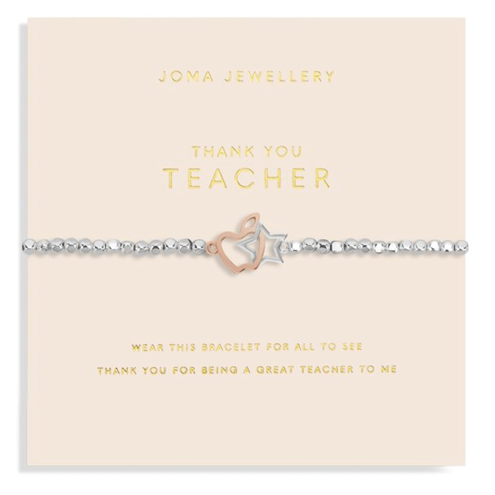 Joma Jewellery Forever Yours Thank You Teacher - Cotswold Jewellery