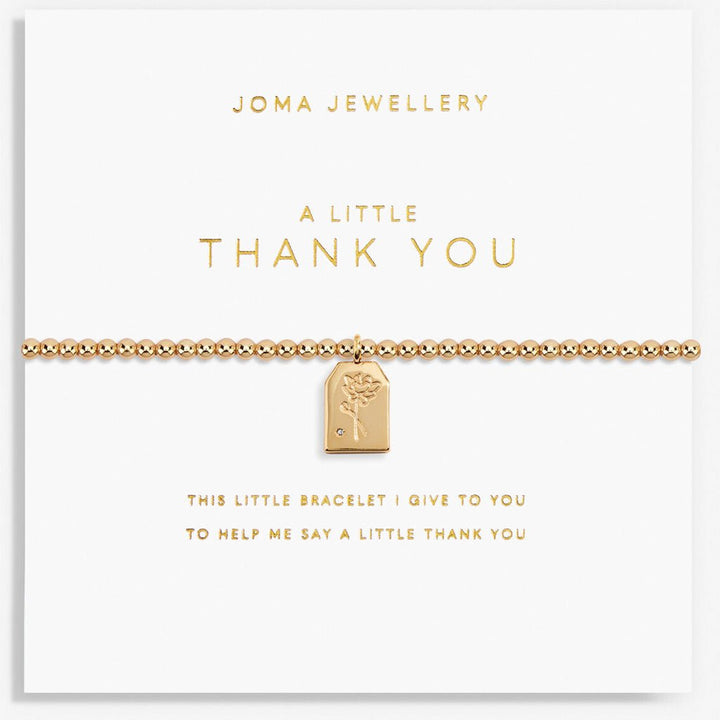 Thankyou Bracelet Gold - Cotswold Jewellery
