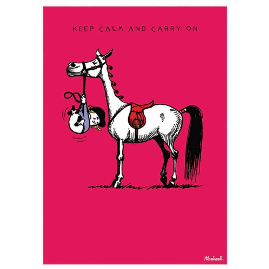 Thelwell Keep Calm & Carry On Blank Card - Cotswold Jewellery