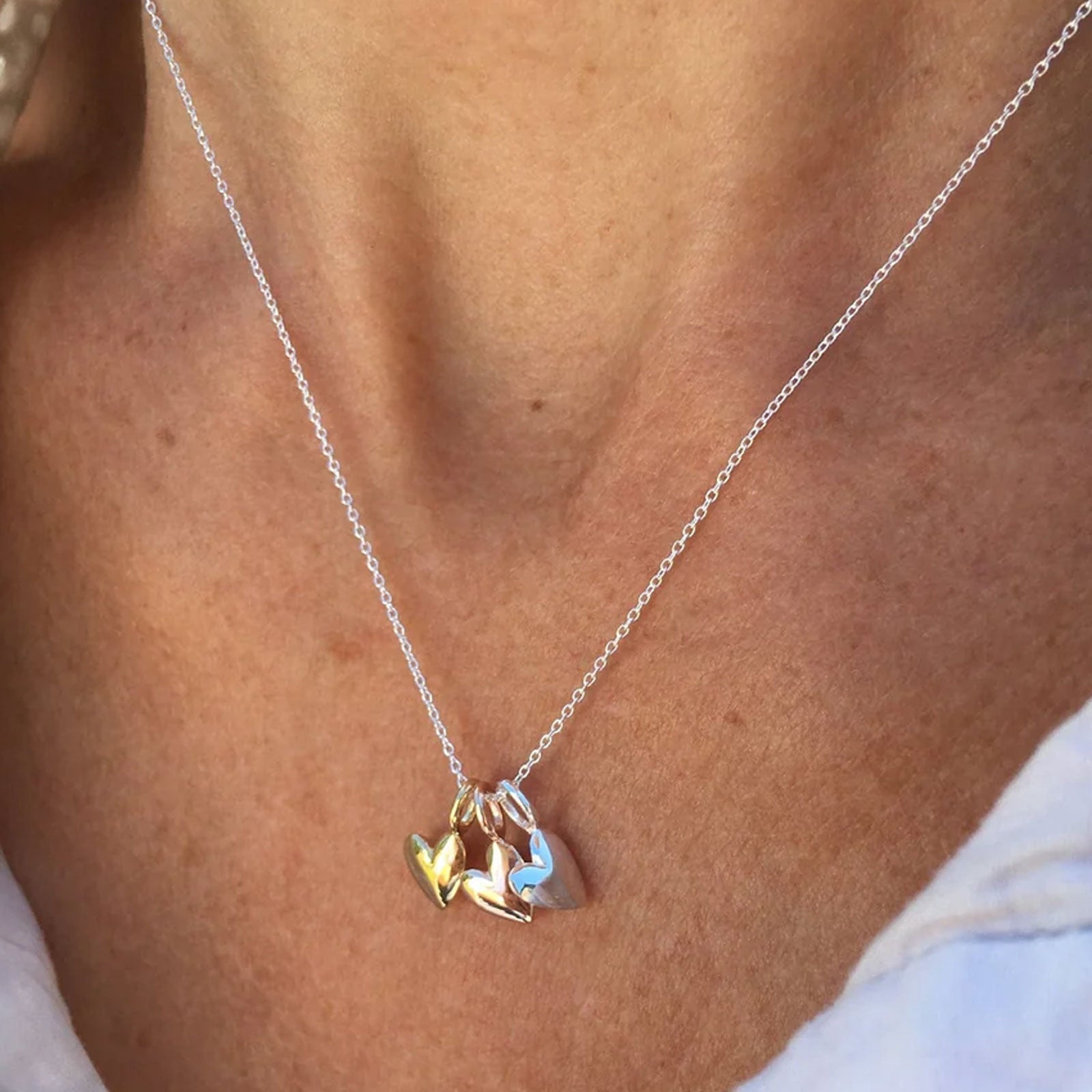 Triple Heart Necklace - Cotswold Jewellery